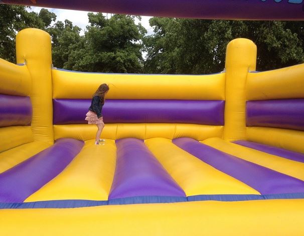 Purple And Yellow Bouncy Castle